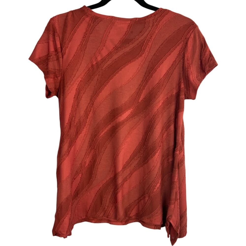 Simply Vera Vera Wang Textured Short Sleeve Tee Size S - Picture 7 of 7